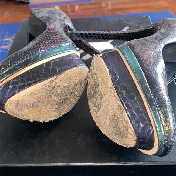 B Brian Atwood Ferguson Iridescent Snakeskin Pump - Picture 2 of 5